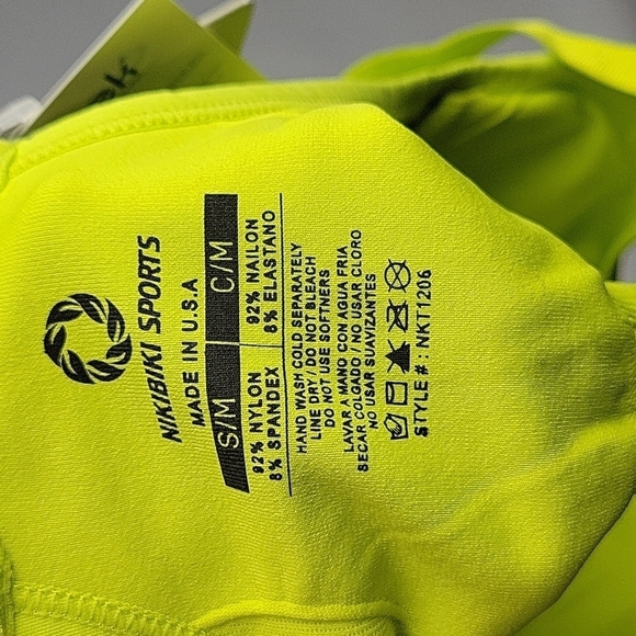 Nikibiki Sports Sports Bra chartreuse S / M - Picture 7 of 11